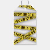 Behalt weg bleibe nicht überschreiten Polizei Band Geschenkanhänger (Vorderseite)