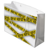 Behalt weg bleibe nicht überschreiten Polizei Band Große Geschenktüte (Rückseite Schrägansicht)