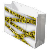 Behalt weg bleibe nicht überschreiten Polizei Band Große Geschenktüte (Vorderseite Schrägansicht)