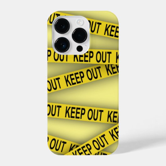 Behalt weg bleibe nicht überschreiten Polizei Band iPhone Hülle (Rückseite)