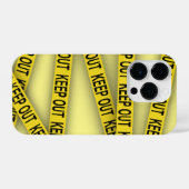 Behalt weg bleibe nicht überschreiten Polizei Band iPhone Hülle (Rückseite (Horizontal))