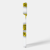 Behalt weg bleibe nicht überschreiten Polizei Band iPhone Hülle (Rechte Seite)