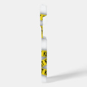 Behalt weg bleibe nicht überschreiten Polizei Band iPhone Hülle (Linke Seite)