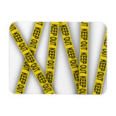 Behalt weg bleibe nicht überschreiten Polizei Band Magnet (Horizontal)