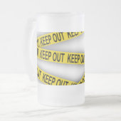 Behalt weg bleibe nicht überschreiten Polizei Band Mattglas Bierglas (Vorderseite Links)