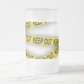 Behalt weg bleibe nicht überschreiten Polizei Band Mattglas Bierglas (Mittel)