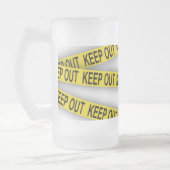 Behalt weg bleibe nicht überschreiten Polizei Band Mattglas Bierglas (Links)