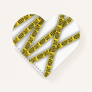 Behalt weg bleibe nicht überschreiten Polizei Band Notizblock