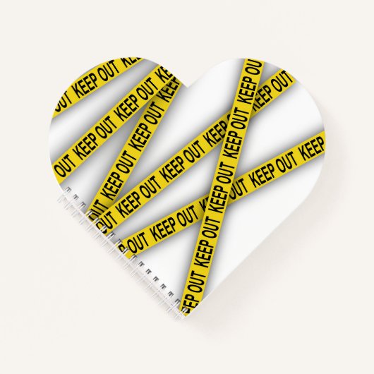 Behalt weg bleibe nicht überschreiten Polizei Band Notizblock (Vorderseite)