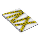 Behalt weg bleibe nicht überschreiten Polizei Band Notizblock (Rechte Seite)