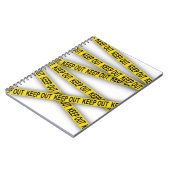 Behalt weg bleibe nicht überschreiten Polizei Band Notizblock (Linke Seite)