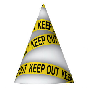 Behalt weg bleibe nicht überschreiten Polizei Band Partyhütchen