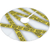 Behalt weg bleibe nicht überschreiten Polizei Band Polyester Weihnachtsbaumdecke (Schrägansicht)