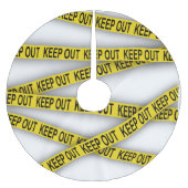 Behalt weg bleibe nicht überschreiten Polizei Band Polyester Weihnachtsbaumdecke (Vorderseite)