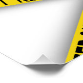 Behalt weg bleibe nicht überschreiten Polizei Band Poster (Ecke)