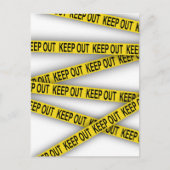 Behalt weg bleibe nicht überschreiten Polizei Band Postkarte (Vorderseite)