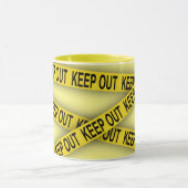 Behalt weg bleibe nicht überschreiten Polizei Band Tasse (Zentrum)