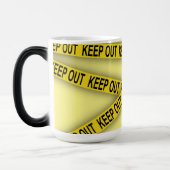 Behalt weg bleibe nicht überschreiten Polizei Band Verwandlungstasse (Links)