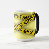 Behalt weg bleibe nicht überschreiten Polizei Band Verwandlungstasse (VorderseiteRechts)