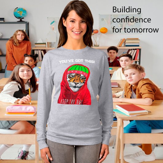Behalt Winter Tiger, personalisieren Text-T - Shir T-Shirt