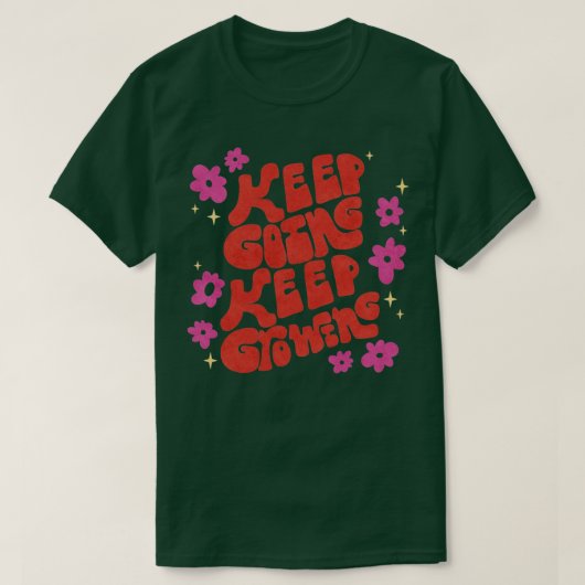 Behalt wird Behaltend minimalistisch Retro Positiv T-Shirt (Design vorne)