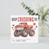 Behalt-Zerkleinerung | Monster Truck Kids Feiertagskarte (Stehend Vorderseite)