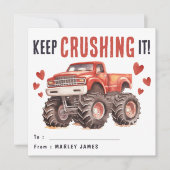 Behalt-Zerkleinerung | Monster Truck Kids Feiertagskarte (Vorderseite)