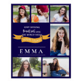 Behalt Zitat Multi Foto Abschluss Foto Poster (Vorderseite)