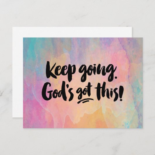 Behalt zu gehen. Das Got Gott! Postkarte (Vorne/Hinten)