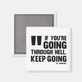 Behalt zu gehen! - Inspirationsmagnet Magnet (Vorderseite/Rückseite)