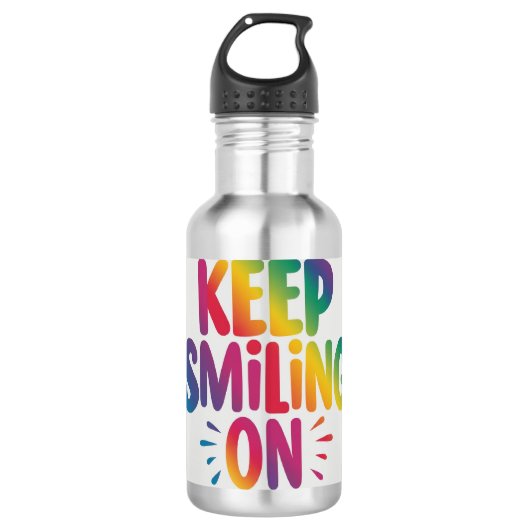 behalt zu lächeln edelstahlflasche (Vorderseite)