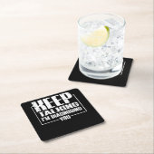 Behalt zu sprechen, ich werde dich diagnostizieren rechteckiger pappuntersetzer (Vor Ort)