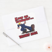 Behalt zu Trump 2024 Quadratischer Aufkleber (Umschlag)