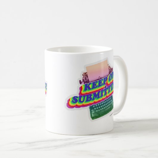 Behalt zum Slogan für das Absenden von Writer Meth Kaffeetasse (VorderseiteRechts)