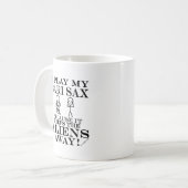Behalte Außerirdischen Away Bari Sax Kaffeetasse (Vorderseite Links)