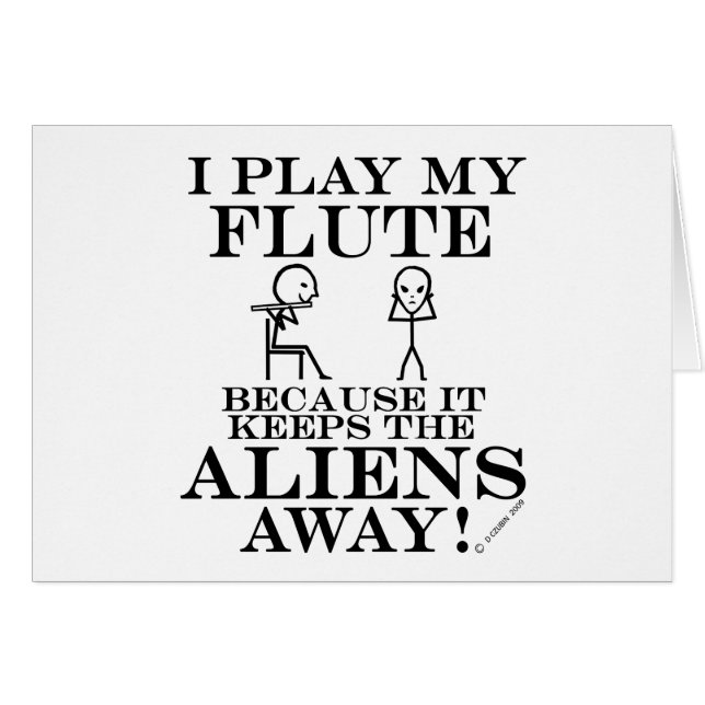Behalte Außerirdischen weg Flute (Vorderseite (Horizontal))