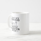 Behalte Außerirdischen weg Harpsichord Kaffeetasse (Vorderseite Links)