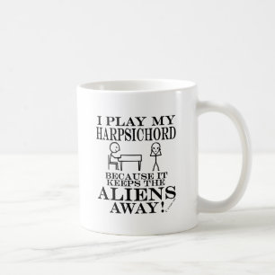 Behalte Außerirdischen weg Harpsichord Kaffeetasse