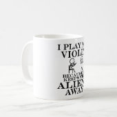 Behalte Außerirdischen weg von Violine Kaffeetasse (Vorderseite Links)