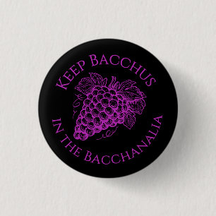 Behalte Bacchus im Bacchanalia-Kreis-Button  Button