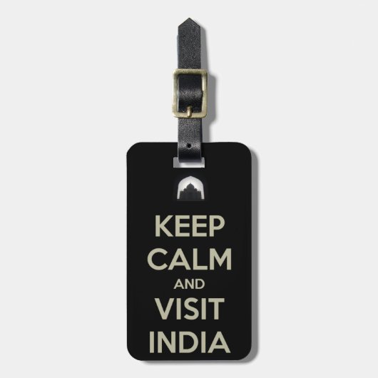 behalte Besuch India Gepäckanhänger (Vorderseite vertikal)