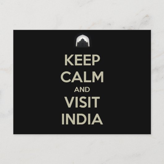 behalte Besuch India Postkarte (Vorderseite)