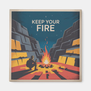 Behalte dein Feuer Magnet