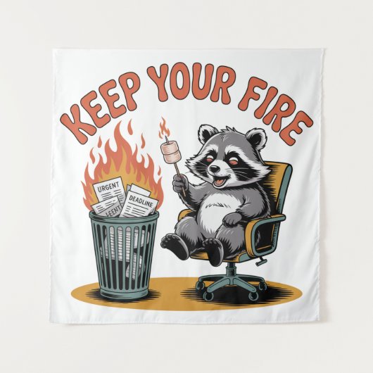 Behalte dein Feuer Wandteppich (Vorderseite)