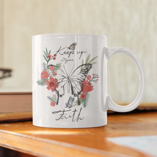 Behalte Dein Glauben Blumen-Tasse Kaffeetasse