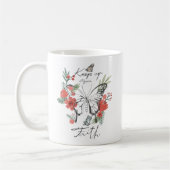 Behalte Dein Glauben Blumen-Tasse Kaffeetasse (Links)