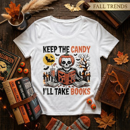 Behalte Die Süßigkeiten, Ich Werde Bücher Nehmen H Große Größe T-Shirt