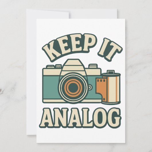 Behalte es analog einladung (Vorderseite)