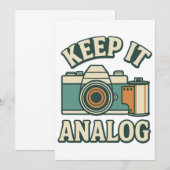 Behalte es analog einladung (Vorne/Hinten)