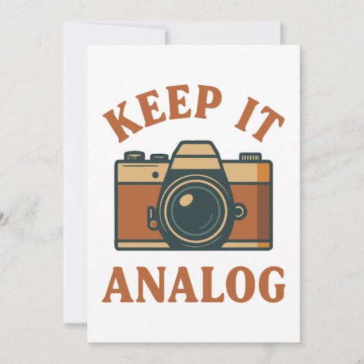 Behalte es analog einladung (Vorderseite)